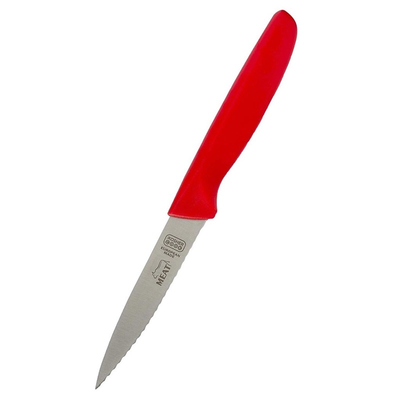 CUCHILLO DE PUNTA/ SERRADO DE 4¨ (RED)