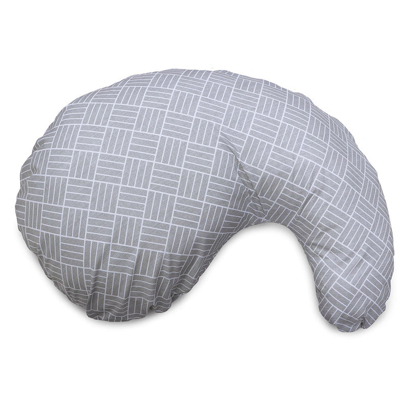 BOPPY ALMOHADA DE EMBARAZO PARA DORMIR DE LADO CON FUNDA-RAYAS CESTA GRIS