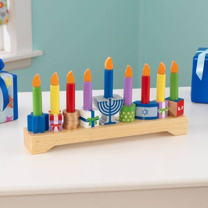 MENORAH DE MADERA PARA NIÑOS