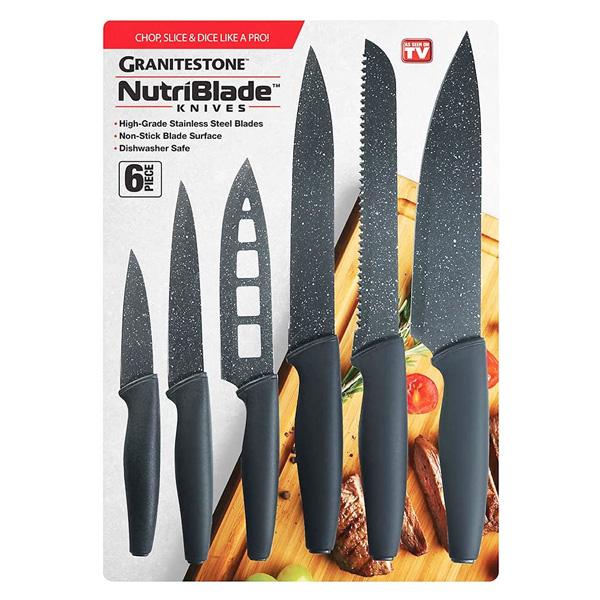 JUEGO DE CUCHILLOS NUTRI BLADE EN ACERO INOXIDABLE (6 PIEZAS)