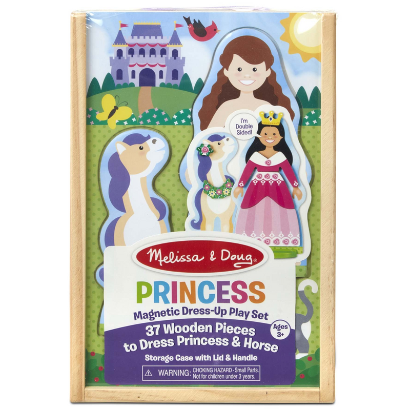 Juego de muñecas de madera magnética de princesa