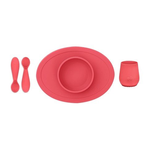 Set de alimentación para bebe, coral