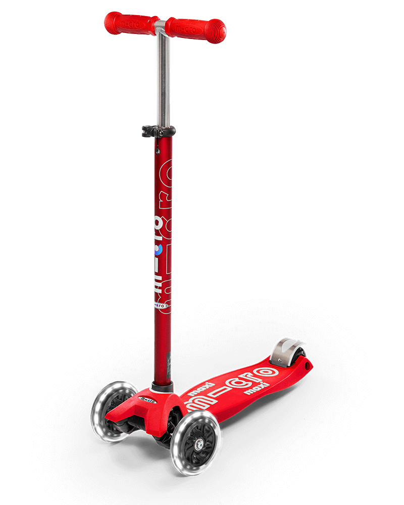 SCOOTER MAXI DELUXE LED-ROJO