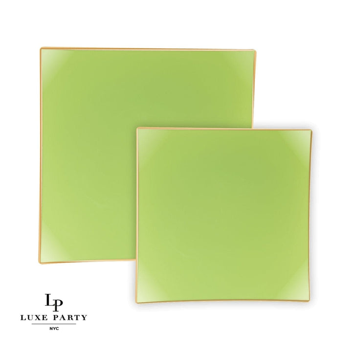 SET DE PLATOS CUADRADOS PEQUEÑO - VERDE LIMA